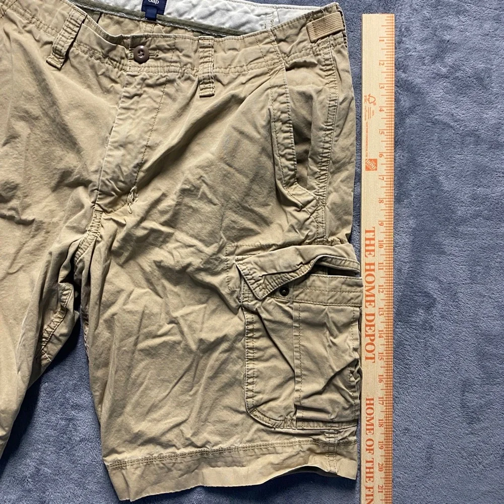 Gap Shorts Mens 34 Cargo Khaki Tan Wide Leg Utility Outdoor Baggy Made in 2010